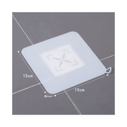 Thick Silicone Floor Drain Deodorant Cover Bathroom Insect-proof Seal - White 15cm