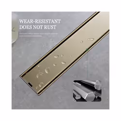 Bathroom Floor Drain Invisible Brushed Gold Shower Drain Strainer Anti-odor - Brushed gold 600mm