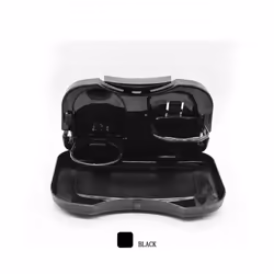1pc Folding Universal Car Bracket For Food Tray Drink Holder Auto Back - black