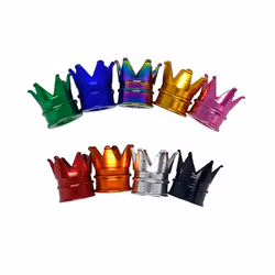 4Pcs Crown Wheel Tire Valve Caps for Car Motorcycle Dustproof Valve Caps - 4PCS Colorful