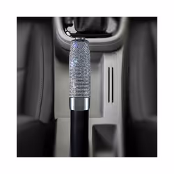 Universal Car Diamond Rhinestone Hand Brake ABS Cover Handbrake Sleeve - White