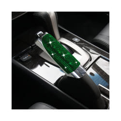 Universal Car Diamond Rhinestone Hand Brake ABS Cover Handbrake Sleeve - Green