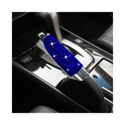 Universal Car Diamond Rhinestone Hand Brake ABS Cover Handbrake Sleeve - Blue