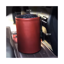 Car Storage Busket Interior Rubbish Container For Waste Organizer Holder - Beige