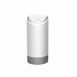Silicone ABS Car Garbage Can Auto Press Type Trash Dust Case Rubbish Organizer - White