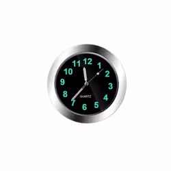 Car Clock Luminous Mini Automobiles Internal Stick On Digital Watch Mechanics - Silver