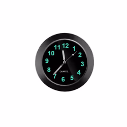 Car Clock Luminous Mini Automobiles Internal Stick On Digital Watch Mechanics - Black