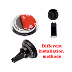 Car Clock Luminous Mini Automobiles Internal Stick On Digital Watch Mechanics - Black
