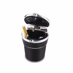 Car Clamshell Ashtray with LED Light Universal Vehicle Inside Cigarette - Gold