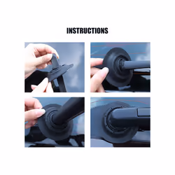 1/2Pcs Universal Car Windshield Wiper Arm Bottom Hole Protective Cover - Black 1pc