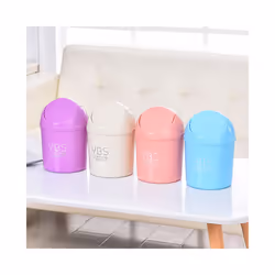 12.5x17.5cm Car Mini Small Waste Bin Garbage Basket Trash Can Dustbin - Silver