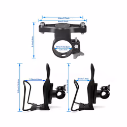Mtb Bicycle Water Bottle Holder With 360 Degree Rotatable Adapter Cycling - Adapter with Holder