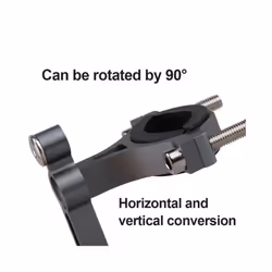 Bicycle Water Bottle Holder Adapter Aluminum Alloy Handlebar Water Cup - Black