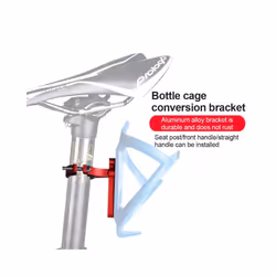 Bicycle Water Bottle Holder Adapter Aluminum Alloy Handlebar Water Cup - Blue