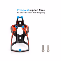 Toptrek Bicycle Bottle Cages Mtb Road Bicycle Water Bottle Holder Colorful - Blue purple