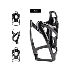 Toptrek Bicycle Bottle Cages Mtb Road Bicycle Water Bottle Holder Colorful - Black