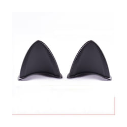 Motorcycle Helmet Cute Cat Ears Sticker Decor Electric Car Motocross Driving - 2pcs black