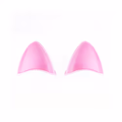 Motorcycle Helmet Cute Cat Ears Sticker Decor Electric Car Motocross Driving - 2pcs pink