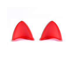 Motorcycle Helmet Cute Cat Ears Sticker Decor Electric Car Motocross Driving - 2pcs red