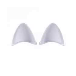 Motorcycle Helmet Cute Cat Ears Sticker Decor Electric Car Motocross Driving - 2pcs white