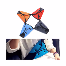 Car Safe Seat Belt Cover Soft Adjustable Children Safety Belt Fixer Triangle - Orange