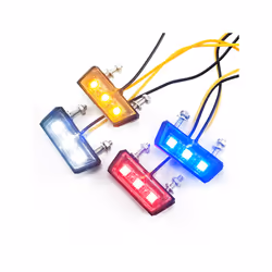 12V Motorcycle License Plate LED Light Motorcycle License Plate Warning - Red