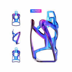 2022 New Colorful Bicycle Bottle Cage Bike Water Cup Holder Kettle Rack - Blue purple