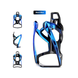 2022 New Colorful Bicycle Bottle Cage Bike Water Cup Holder Kettle Rack - Black blue