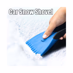 Silicone Anti skid Handle Car Ice Scraper Snow Shovel Auto Snow Remover - Black