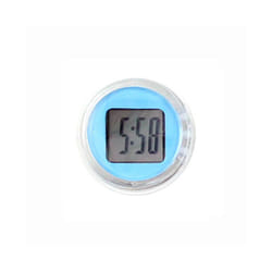 Universal Waterproof Motorcycle Bike Sticky Mini Digital Display Clock - Blue