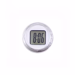 Universal Waterproof Motorcycle Bike Sticky Mini Digital Display Clock - White