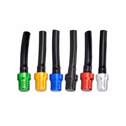 Motorcycle Gas Fuel Cap 2 Ways Valves Vent Breather Hoses Tubes For Motocross - Black