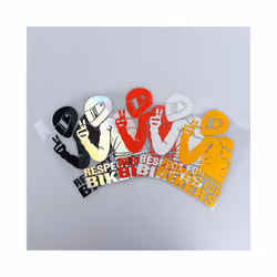 1pc 15x11cm Respect Biker Sticker For On Car Motorcycle Vinyl 3d Stickers - white