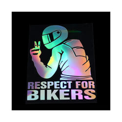 1pc 15x11cm Respect Biker Sticker For On Car Motorcycle Vinyl 3d Stickers - seven colors