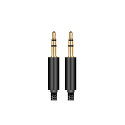 2m Nylon Jack Aux Cable 3.5 Mm To 3.5mm Audio Cable Male To Male Plug - black