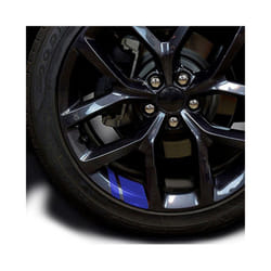 6Pcs Car Hub Stickers Wheel Decals Steel Ring stickers Wheel Modified - Blue