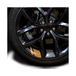 6Pcs Car Hub Stickers Wheel Decals Steel Ring stickers Wheel Modified - Yellow