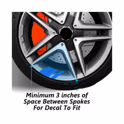 6Pcs Car Hub Stickers Wheel Decals Steel Ring stickers Wheel Modified - Colorful