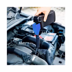 Plastic Retractable Car Motorcycle Refueling Gasoline Engine Oil Funnel - Blue