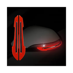 2Pcs/set Car Rearview Mirror Reflective Stickers Auto Styling Night Driving - 2pcs Red