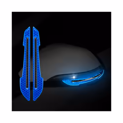 2Pcs/set Car Rearview Mirror Reflective Stickers Auto Styling Night Driving - 2pcs Blue