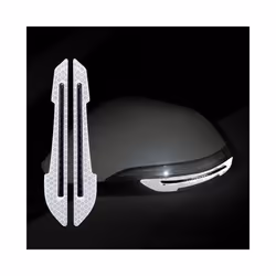2Pcs/set Car Rearview Mirror Reflective Stickers Auto Styling Night Driving - 2pcs White