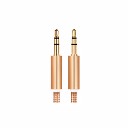 3.5mm Car Stereo Audio Aux Cable Male to Male Nylon Braided 2m for Smartphone - Golden
