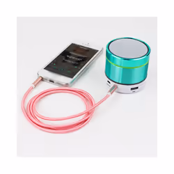 3.5mm Car Stereo Audio Aux Cable Male to Male Nylon Braided 2m for Smartphone - Blue