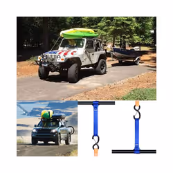Multifunctional Car Motorcycle Cargo Luggage Fixed Packing Tie Downs Loop - 46cm Black