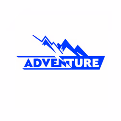 Motorcycle Sticker Cute Adventure Reflective Car Stickers Moto Auto Decal - Blue