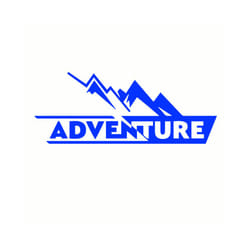 Motorcycle Sticker Cute Adventure Reflective Car Stickers Moto Auto Decal - Blue