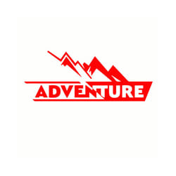 Motorcycle Sticker Cute Adventure Reflective Car Stickers Moto Auto Decal - Red