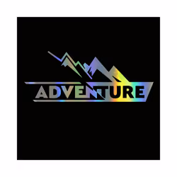 Motorcycle Sticker Cute Adventure Reflective Car Stickers Moto Auto Decal - Red