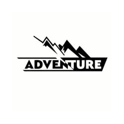 Motorcycle Sticker Cute Adventure Reflective Car Stickers Moto Auto Decal - Black